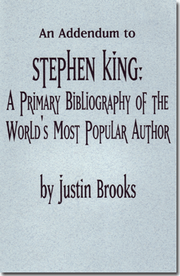 Stephen King Bibliography Update #1
